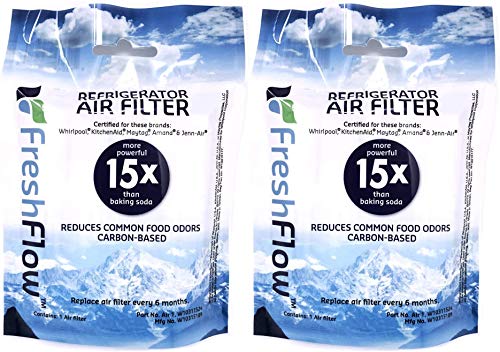 Fresh Flow Air Filter Cartridge for Whirlpool Refrigerator's 2-Pack