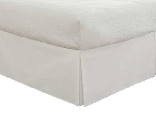 Fresh Ideas Queen White Bedskirt with 14" Drop Length