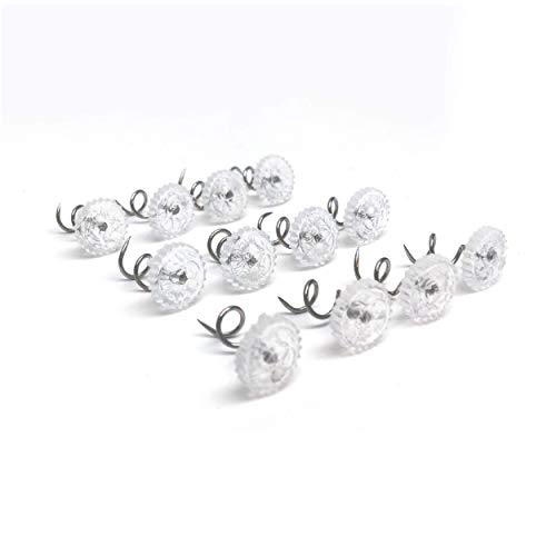 Upholstery Tacks Twist Pins for slipcovers，Headliner Pins - Bed Skirt Pins  Or Holders - Pins to Hold Bedskirt in Place for Furniture Pins (12PCS Light
