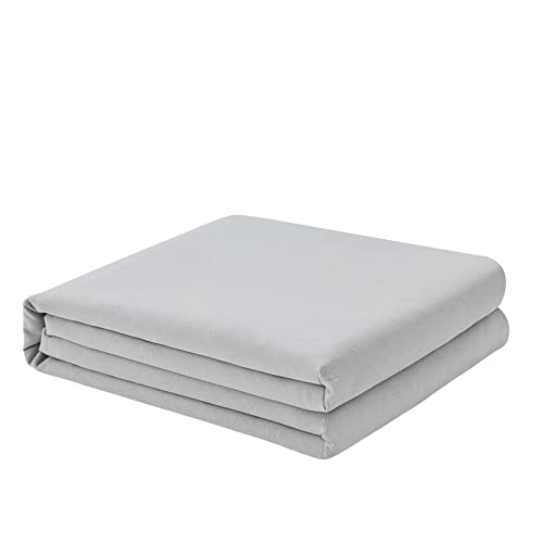 FreshCulture Full Flat Sheet - Hotel Quality Full Flat Sheet Only - Brushed Microfiber Top Sheet - Ultra Soft & Breathable - Wrinkle-Free - Easy Care - Single Flat Sheet (Full, Light Grey)