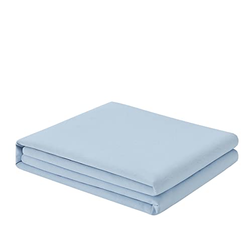 Hotel Quality Microfiber Queen Flat Sheet - Ultra Soft Light Blue