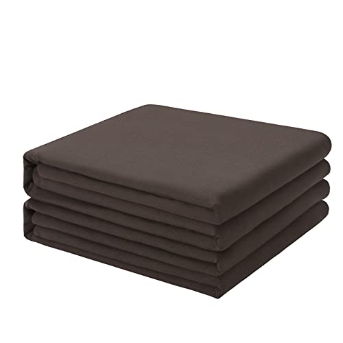 FreshCulture Queen Flat Sheets - Hotel Quality - Brushed Microfiber - Ultra Soft & Breathable - Wrinkle-Free - Easy Care - Flat Sheets Only Queen Size (Brown)