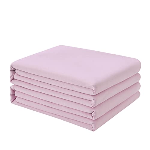 FreshCulture Twin XL Flat Sheets - Hotel Quality Microfiber - Ultra Soft & Breathable - Wrinkle-Free - Easy Care (Dusty Pink)