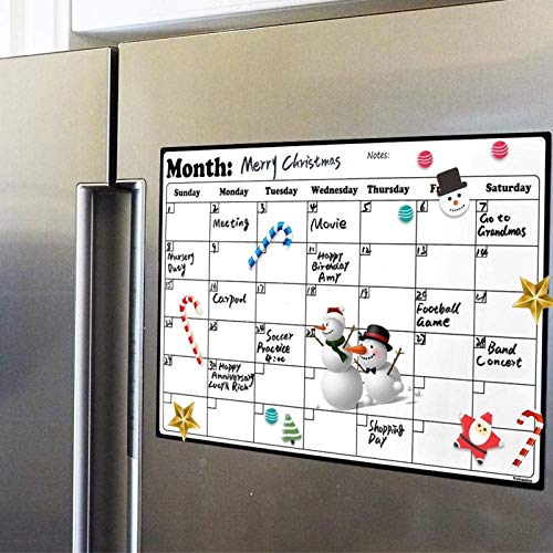 Fridge Magnetic Dry Erase Calendar Whiteboard