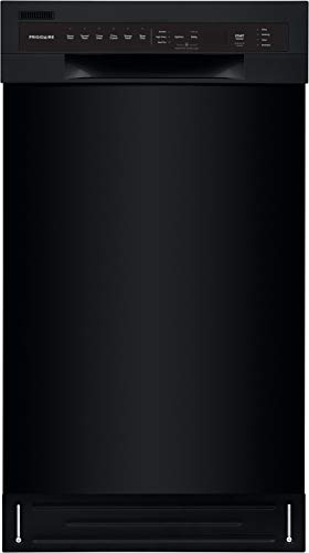 Frigidaire 18 in. ADA Compact Black Dishwasher, Dual Spray Arms, 52 dBA