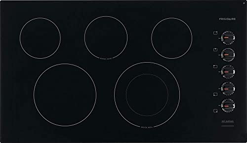 Frigidaire FFEC3625UB 36 Built-in Electric Cooktop with 5 Elements Quick Boil Element Ceramic Glass Cooktop and Hot Surface Indicator in Black