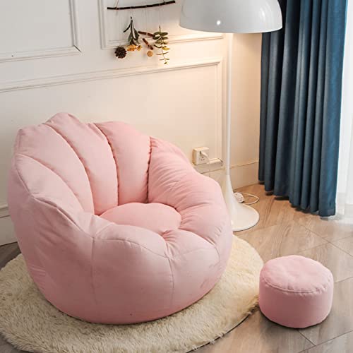 FROATS Small Lounger Bean Bag Chair for Teens, Pink Cover