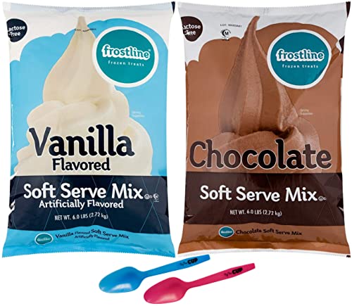 Frostline Soft Serve Mix Variety with Mood Spoons