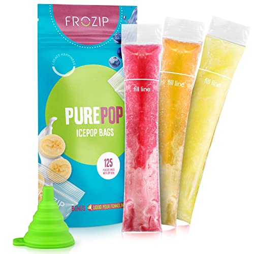 Frozip 125 Ice Popsicle Mold Bags | BPA-Free Freezer Tubes