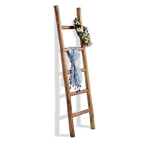 FUIN Fully Assembled 5ft Wood Blanket Ladder