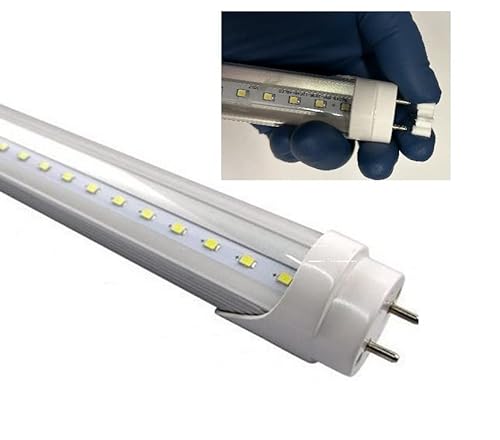 Fulight Ballast-Bypass & Clear T8 LED Tube Light - 2FT 24-Inch 10W (18W Equivalent), Daylight 6000K, F17T8, F18T8, F20T10, F20T12/CW, Double-End Powered, Clear Cover, Works from 85-265VAC (Pack of 1)
