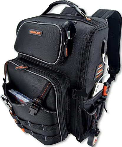Full-Open Tool bag backpack, bookbag for men, electricians, construction
