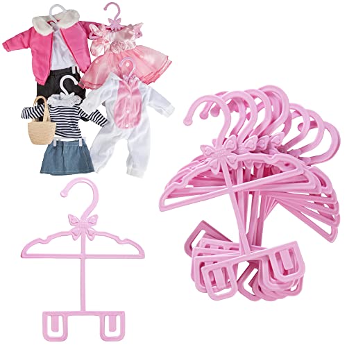 Full-Outfit Clothes Hangers for 18" Dolls - Pink - 12pk
