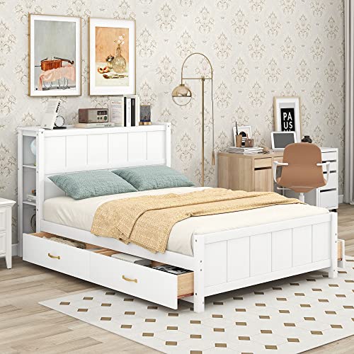 Full Size Storage Bed with Drawers