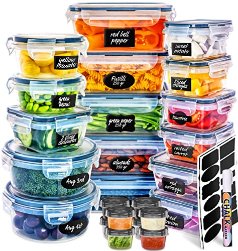 Seseno 12 Pack Airtight Food Storage Container Set, Clear Pantry  Organization