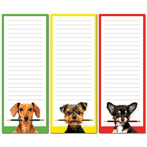 Elwyn Life Funny Dogs Notepads: 3 Pack for Fridge