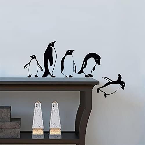 Funny Penguins Vinyl Wall Sticker Decor