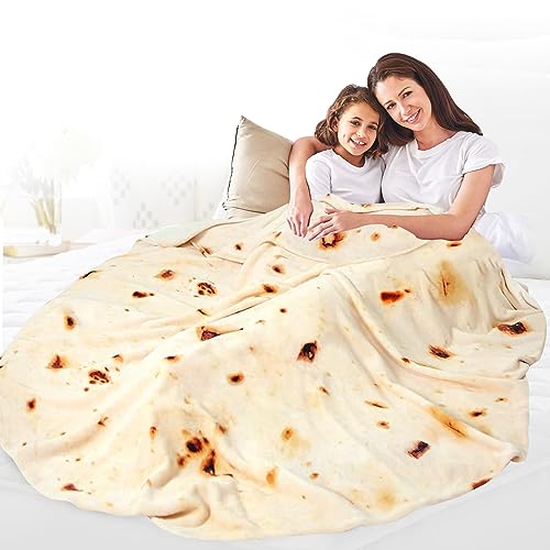 Funny Tortilla Blanket for Teens and Adults