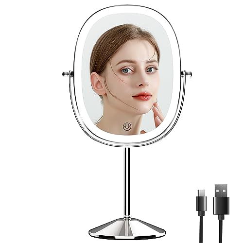 FUNTOUCH Lighted Makeup Mirror with Magnification