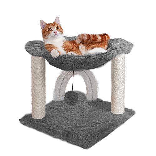 Furhaven Indoor Cat Playground with Scratching Posts and Toy
