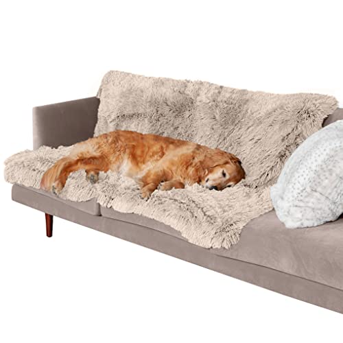 Waterproof Shaggy Plush Dog & Cat Blanket - Taupe, Extra Large/XL