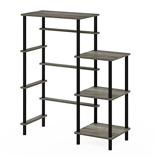 Furinno Kitchen Storage Shelf Tall in French Oak Grey/Black
