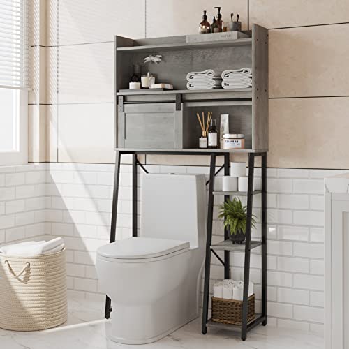 Furniouse Toilet Storage Cabinet with Sliding Barn Door