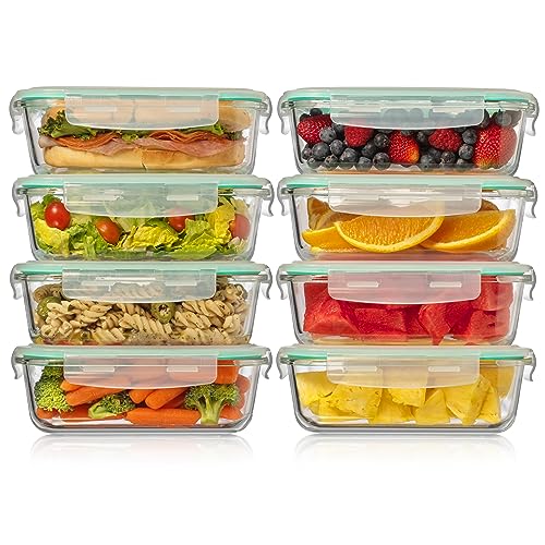 Fusion Gourmet Glass Food Storage Containers - 16-piece Set