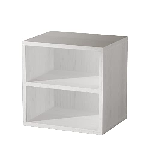 FUSUNBAO DIY Cube Storage Organizer - Modular Cubby System - Pure White