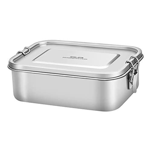 Stainless Steel Bento Lunch Box Container with Lock Clips - 1200ML
