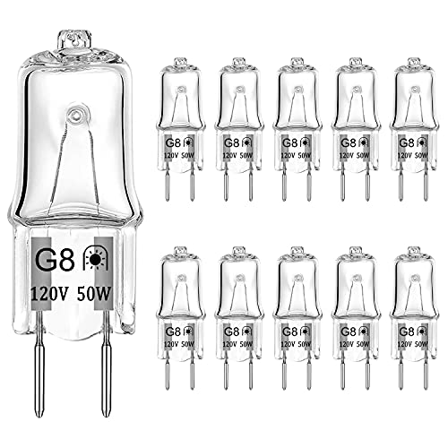 G8 Halogen Light Bulbs 50W 120V (10 Pack)