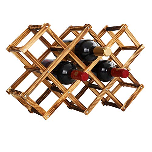 GADIEDIE Foldable Wooden Wine Rack