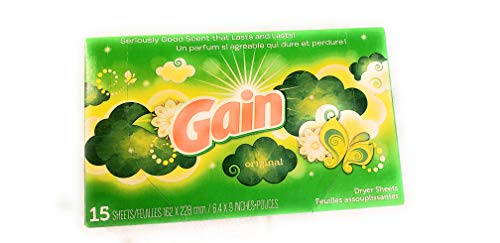 Gain Dryer Sheets 15 Count Box Original Scent Great for travel!