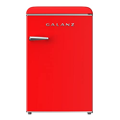 Galanz GLF31URDR Mini Compact Upright Freezer, 3.1 Cu.Ft, Red