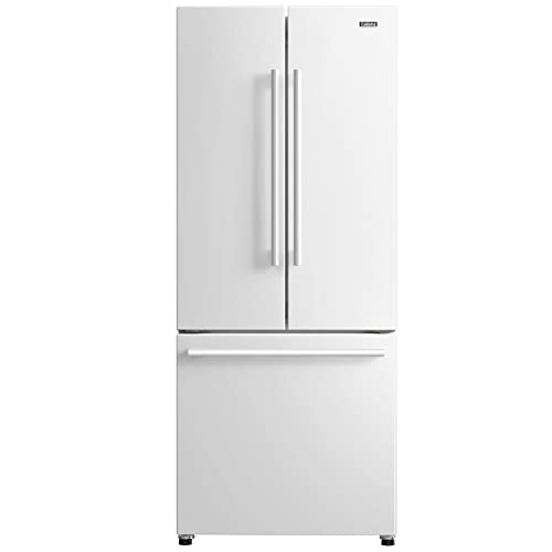 Galanz 16 cu ft French Door Refrigerator with Bottom Freezer - White