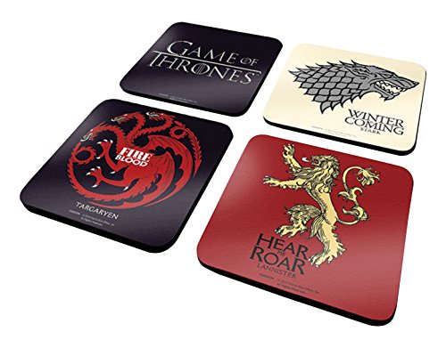 Game of Thrones Drink Coaster Set with Melamine Cover
