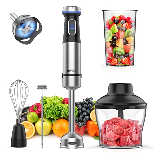  Bonsenkitchen Immersion Blender Handheld, 12-Speed and Turbo Hand  Blender Electric with Sharp Blades, 3-In-1 Hand Held Stick Blender with Egg  Whisk, 24oz Beaker for Soups, Smoothies, Sauce: Home & Kitchen