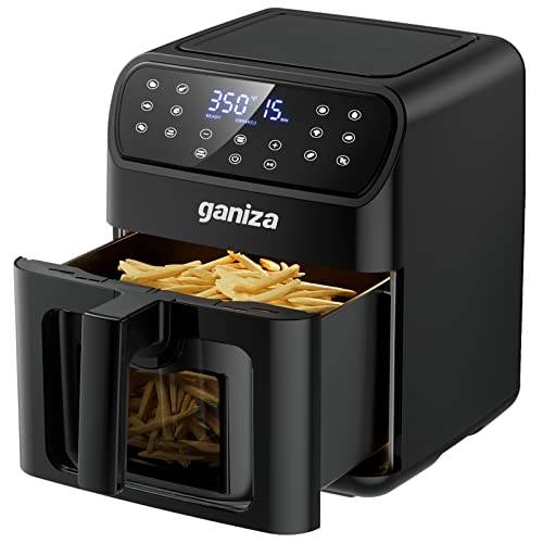 GANIZA 6 Quart Oilless Air Fryer with Visible Cooking Window