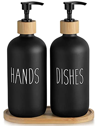 GAOHANG Dish Soap Dispenser Set for Kitchen and Bathroom