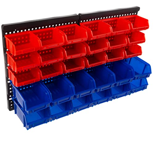 Garage Storage Bins with 30 Compartments