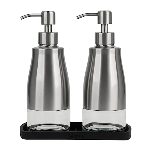 Gaussra Kitchen Soap Dispenser Set with Silicone Tray