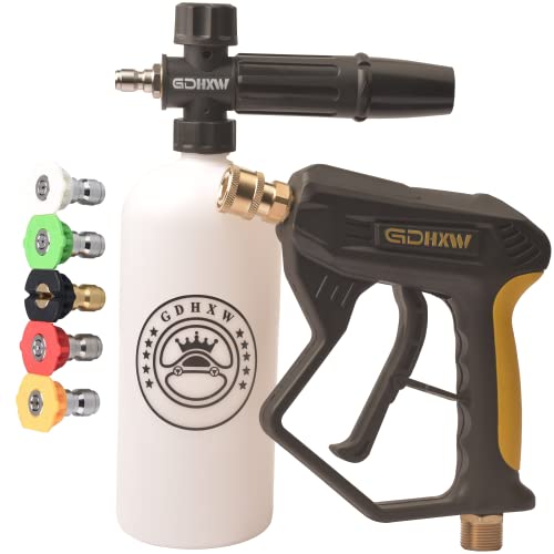 AstroAI Foam Cannon, Wide Neck, 1L Bottle, Heavy Duty Car Foam Sprayer, Foam Cannon for Pressure Washer
