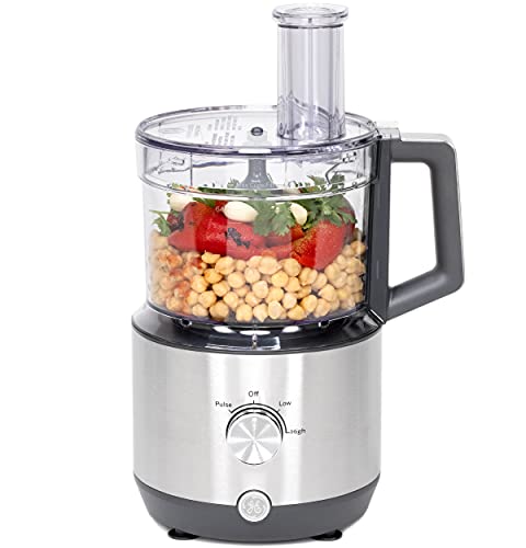 GE 12-Cup Food Processor with 3 Speeds & 550W Power