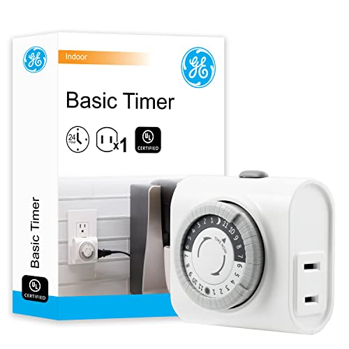 GE Indoor Mechanical Timer 24hr with 2 Outlets