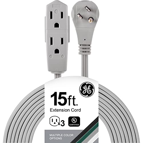 GE 3-Outlet 15-Ft Grounded Extension Cord with Flat Plug