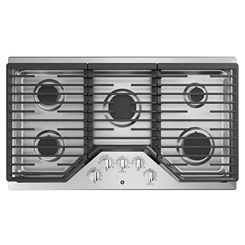 thermomate 36 inch GAS Cooktop, Built in GAS Rangetop with High Efficiency Burners, NGLPG Convertible Stainless Steel GAS Stove Top with Thermocouple
