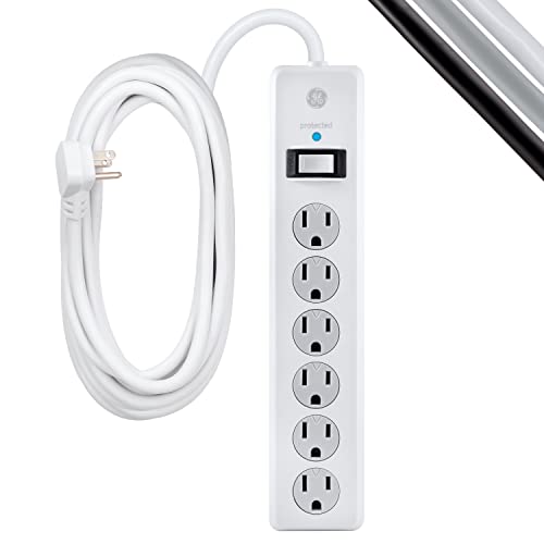 GE 6-Outlet Surge Protector, 25 Ft Extension Cord