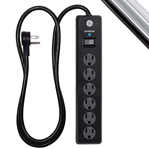 GE 6-Outlet Surge Protector: Reliable Power Solution with Safety Features