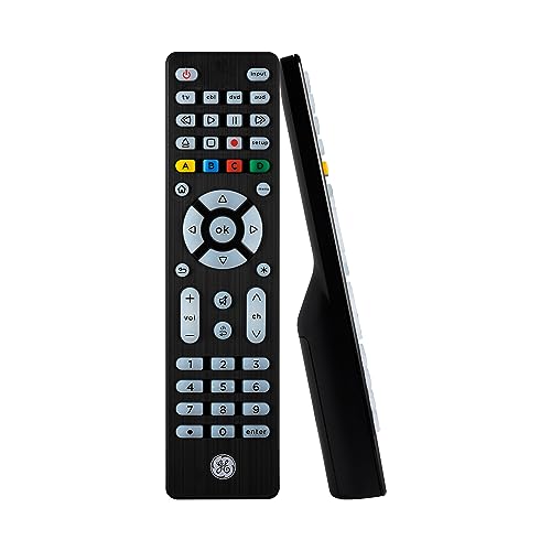 GE 4-Device Backlit Universal Remote Control for Smart TV and Streaming Players