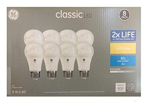 GE Classic LED Light Bulb (8-Pack)